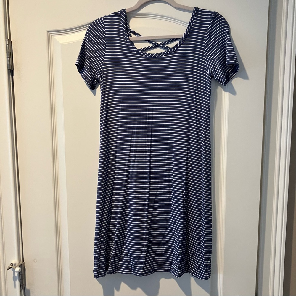 Olivia Rae blue and white striped dress size small
